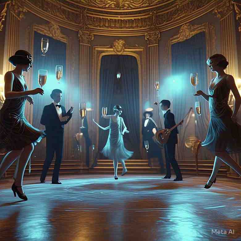 Ghostly Partygoers in the Ballroom
